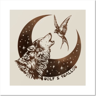 Wolf & Swallow - Moonlight Serenade [EARTH] Posters and Art